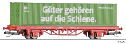 Tillig 17487 - TT - Containertragwagen Güter gehören auf die Schiene, DB AG, Ep. VI